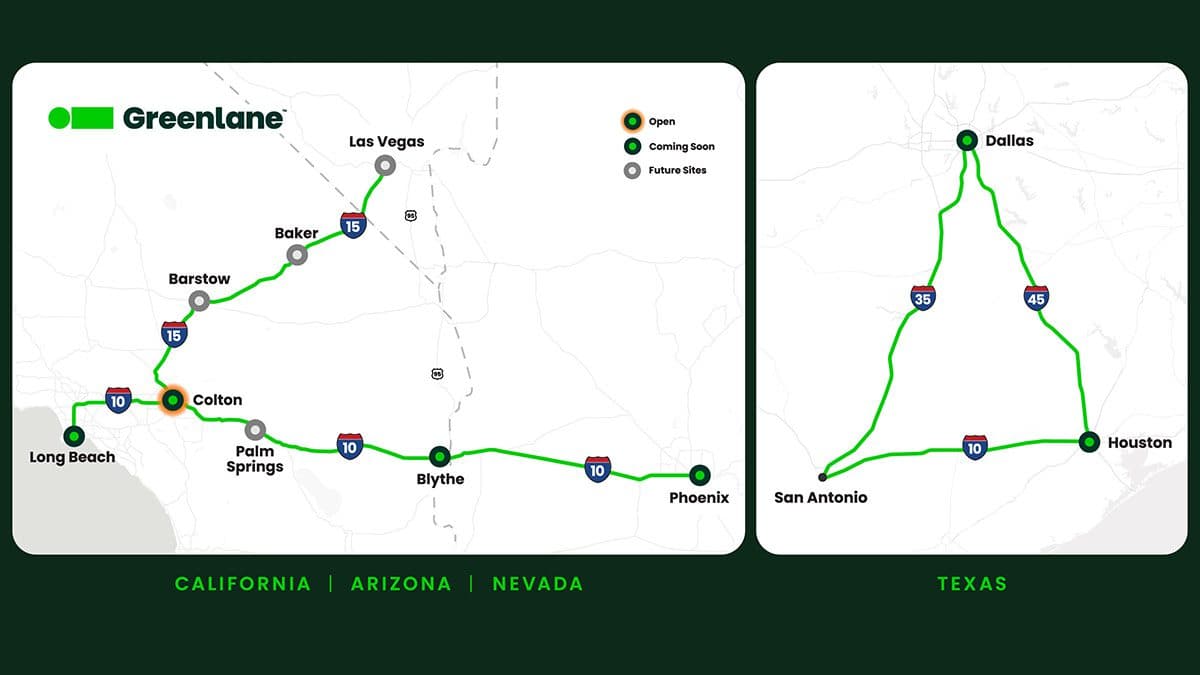 Greenlane to expand its electric truck charging network to a strategic Texas freight corridor