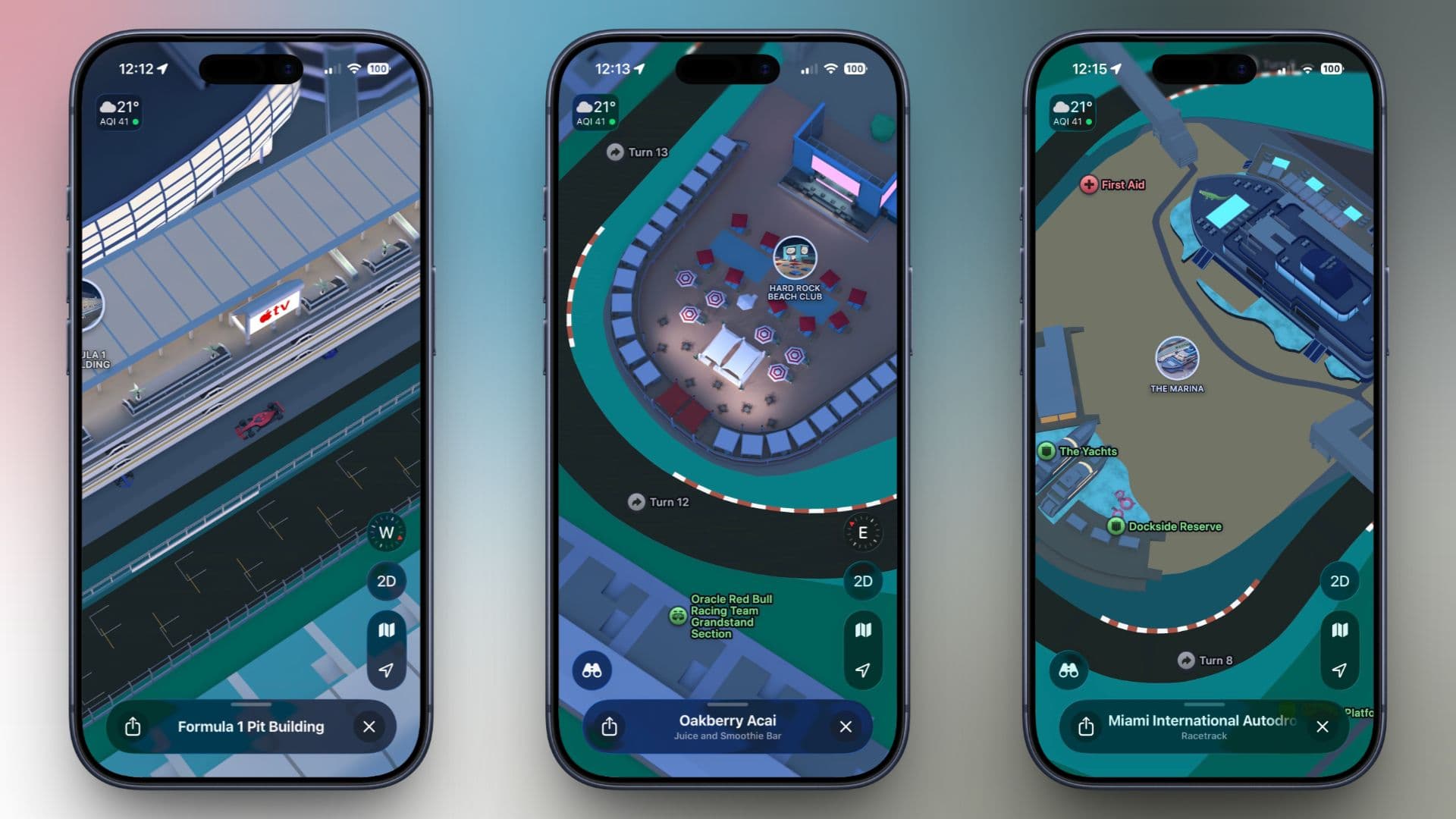 Apple Maps Gains Immersive 3D Experience of Miami F1 Grand Prix